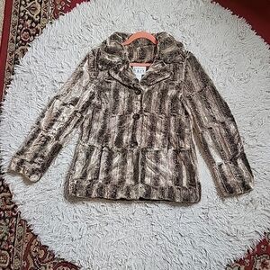 Vintage Faux Fur Jacket Keren Hart Size Medium M Retro Chic 70s Style Mobwife